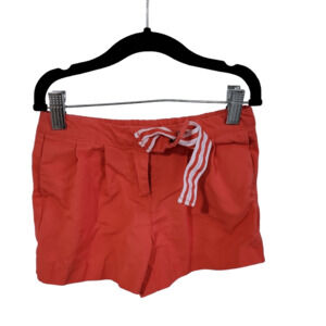 Okaidi Kids Girl's Size 5 Tie Waist Casual Shorts Salmon Pink 100% Cotton Beachy